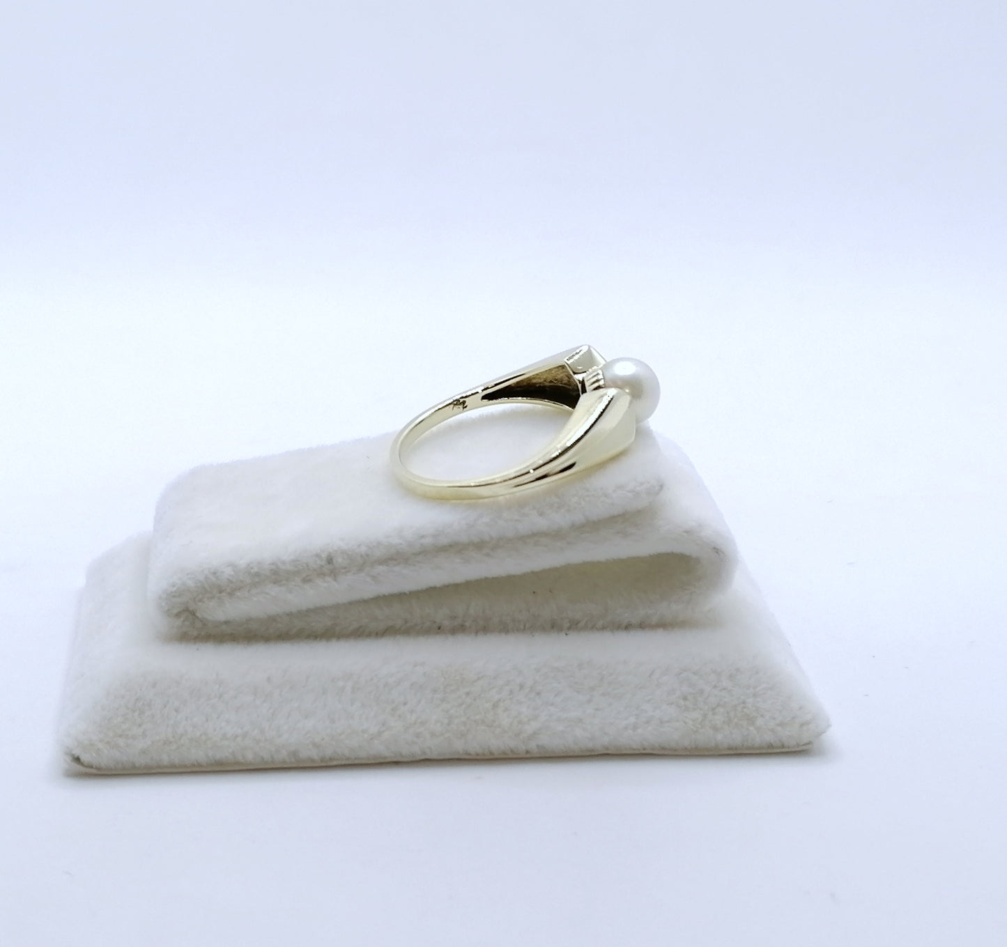 Ring Gold 585er Perlenring Damenring Gr. 53