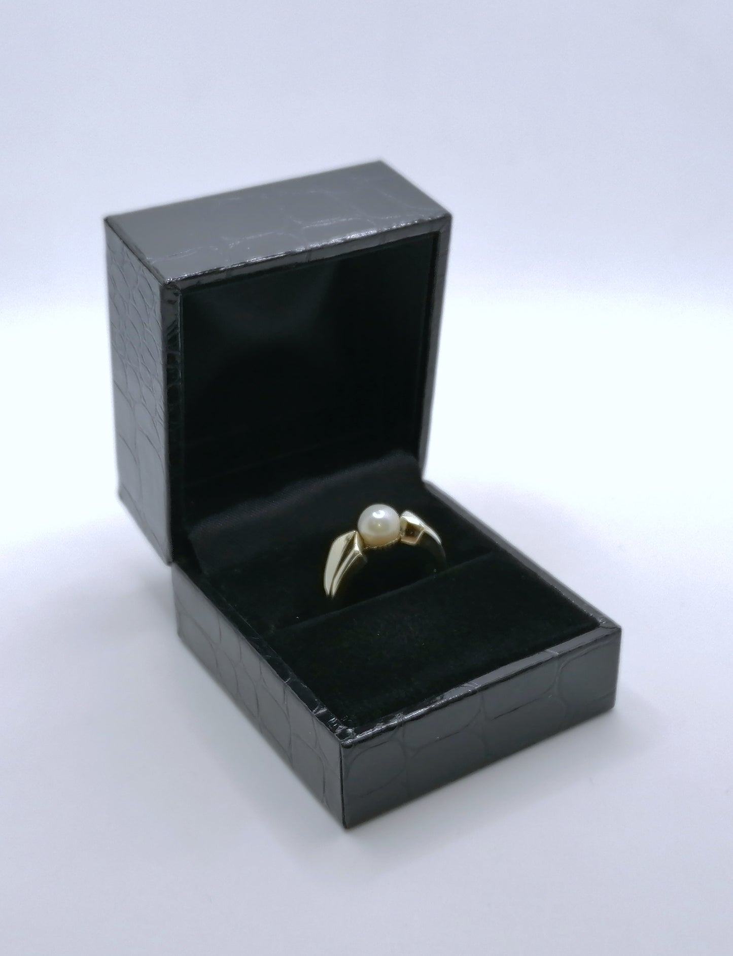 Ring Gold 585er Perlenring Damenring Gr. 53
