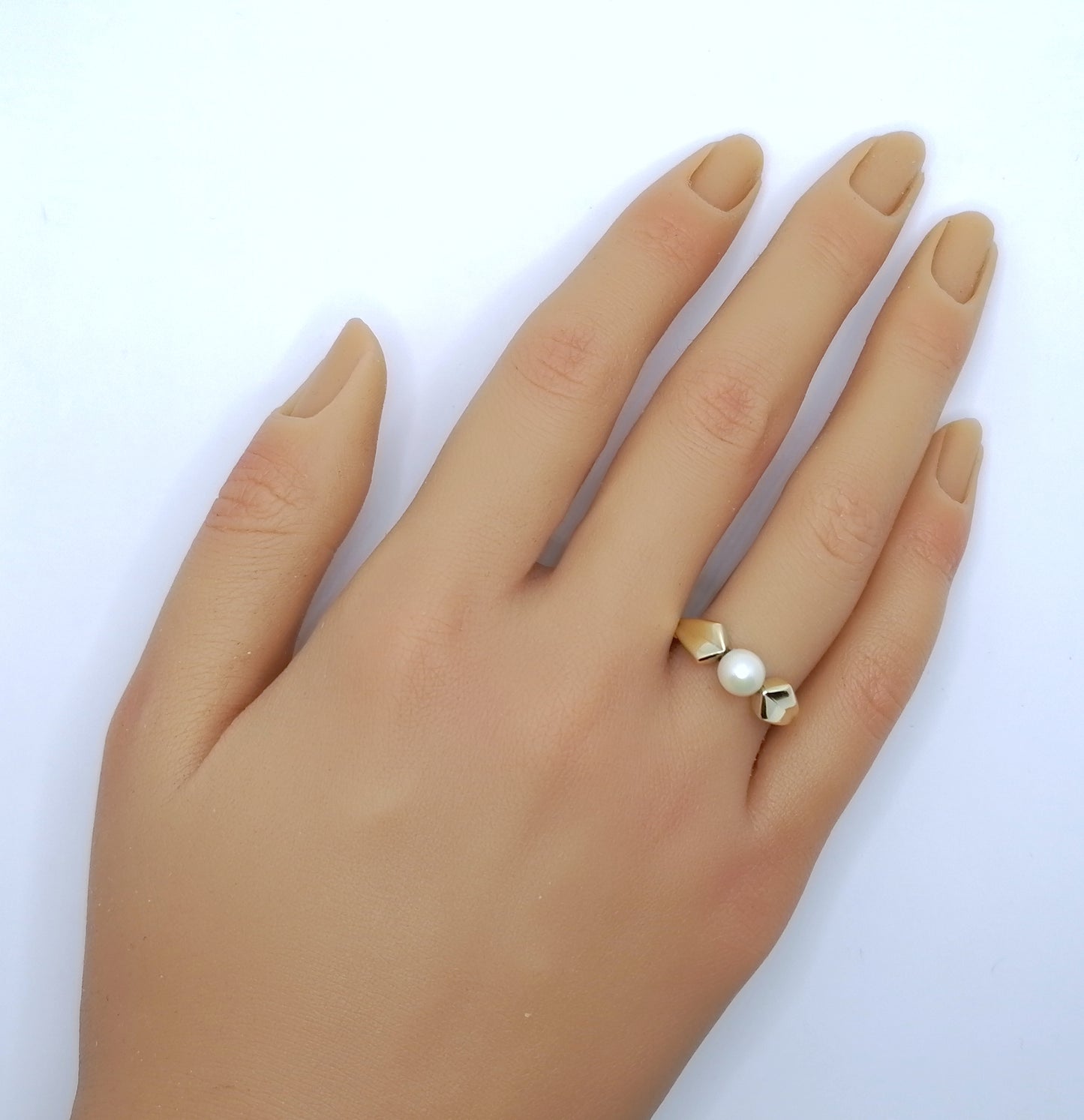 Ring Gold 585er Perlenring Damenring Gr. 53