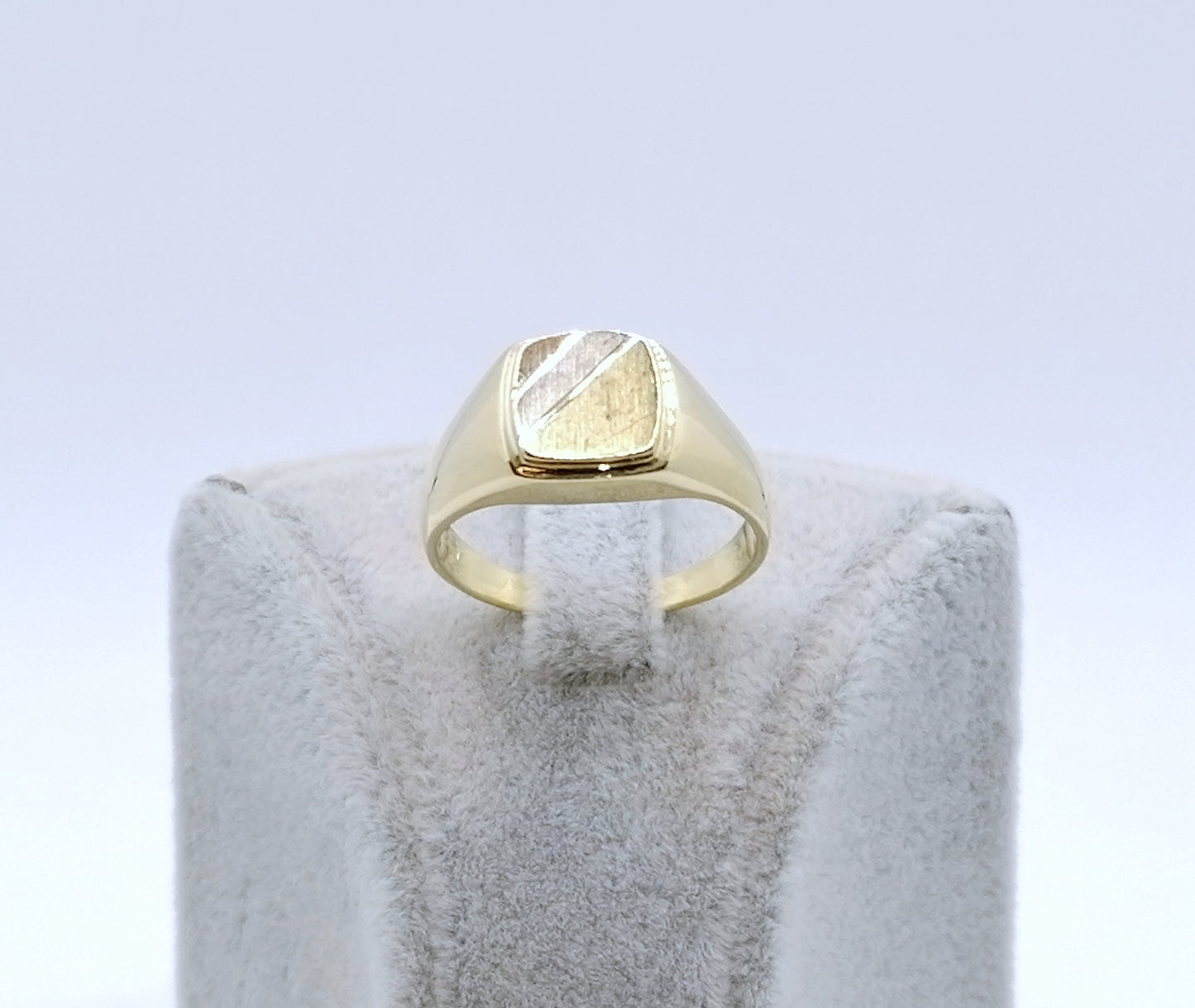 Ring Gold 750er Siegelring tricolor Gr. 58