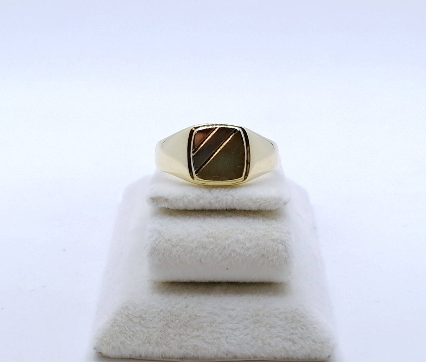Ring Gold 750er Siegelring tricolor Gr. 58