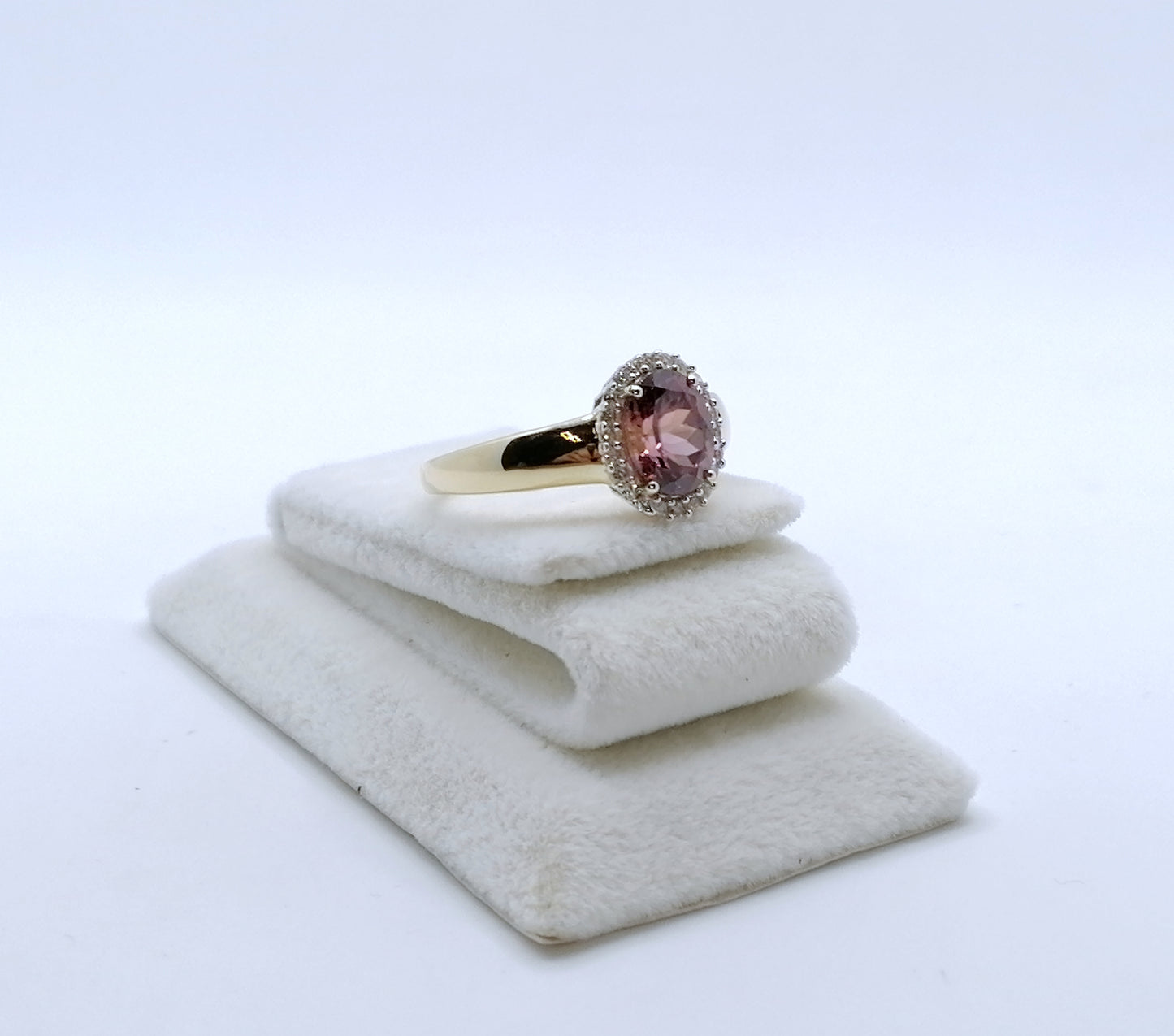 Ring Gold 585er mit Tourmalin Edelstein und Zirkonen Gr. 60