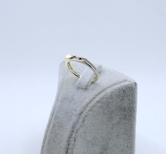 Ring Gold 585er Bicolor mit Brillant Gr. 57