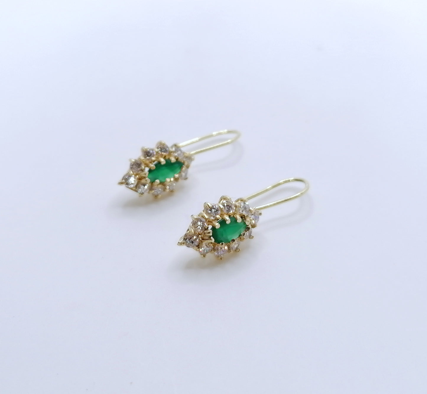 Ohrringe 585er Gold mit Zirkonia - Ohrhänger