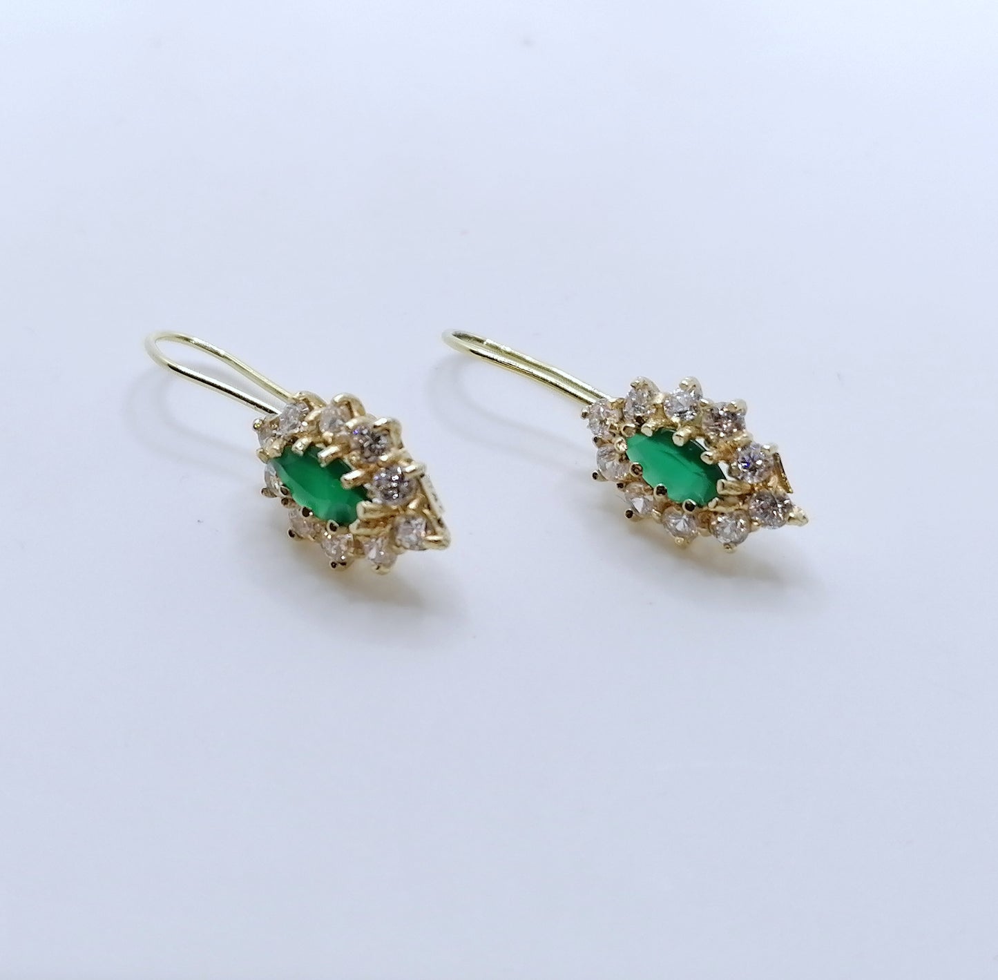 Ohrringe 585er Gold mit Zirkonia - Ohrhänger