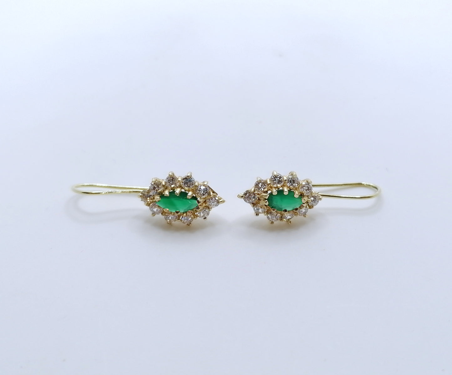 Ohrringe 585er Gold mit Zirkonia - Ohrhänger