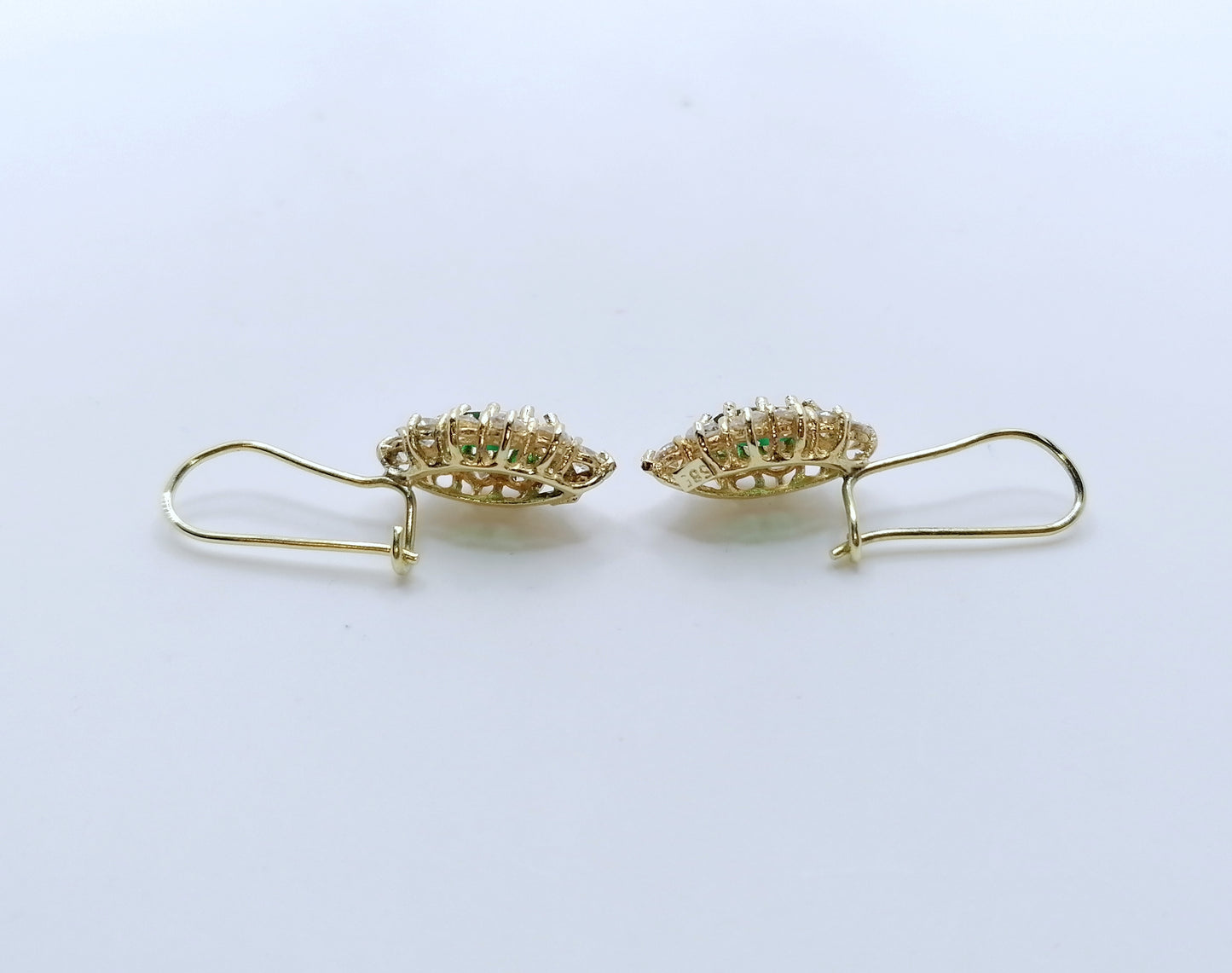 Ohrringe 585er Gold mit Zirkonia - Ohrhänger