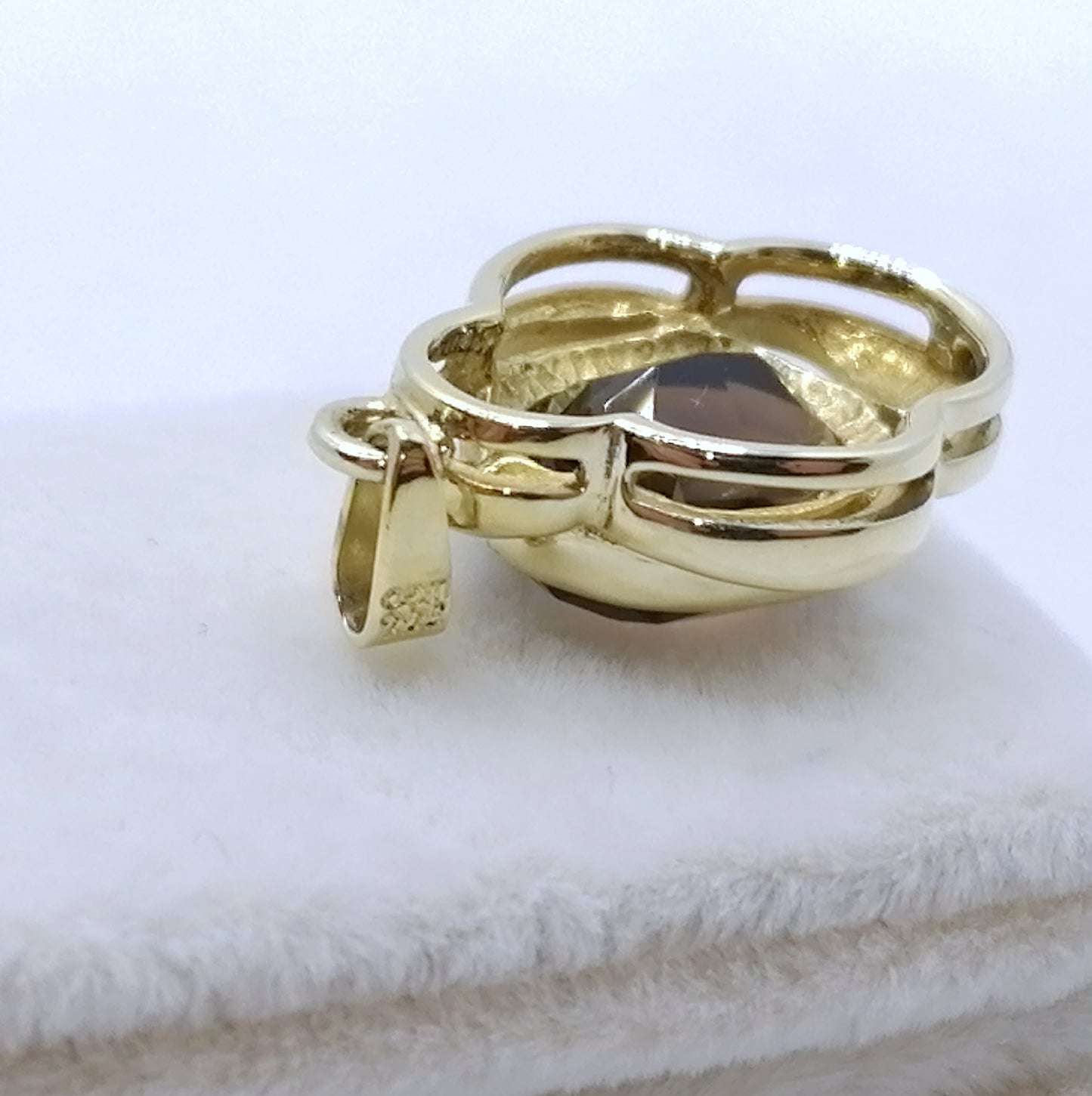 Anhänger Gold 333er mit Rauchquarz