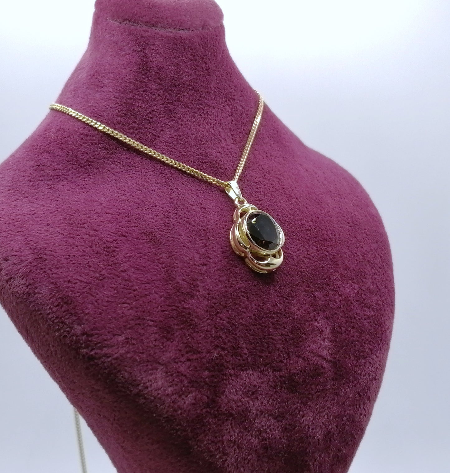 Anhänger Gold 333er mit Rauchquarz