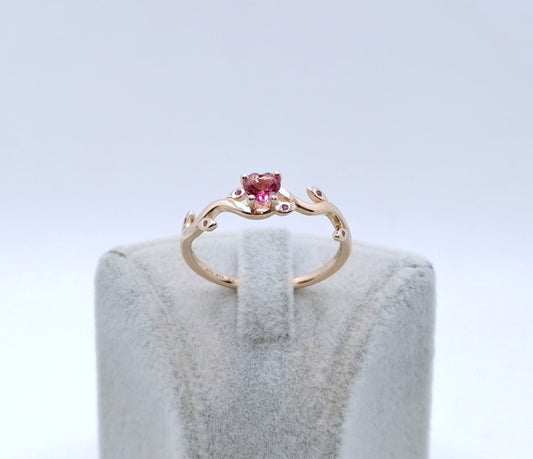 Ring Rosegold 375er mit Spinell Gr. 69