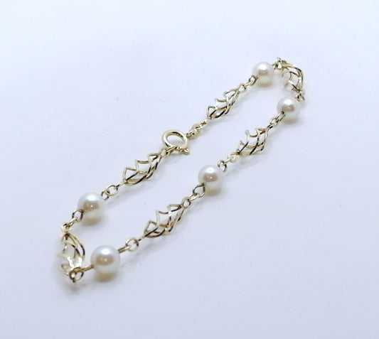 Armband Gold 333er mit Perlen