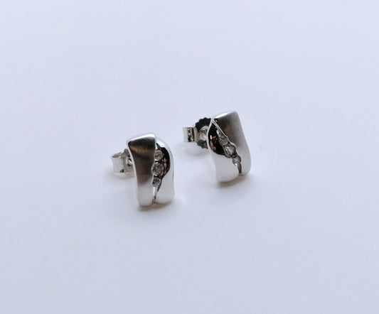 Ohrstecker Weißgold 333er mit Zirkonia
