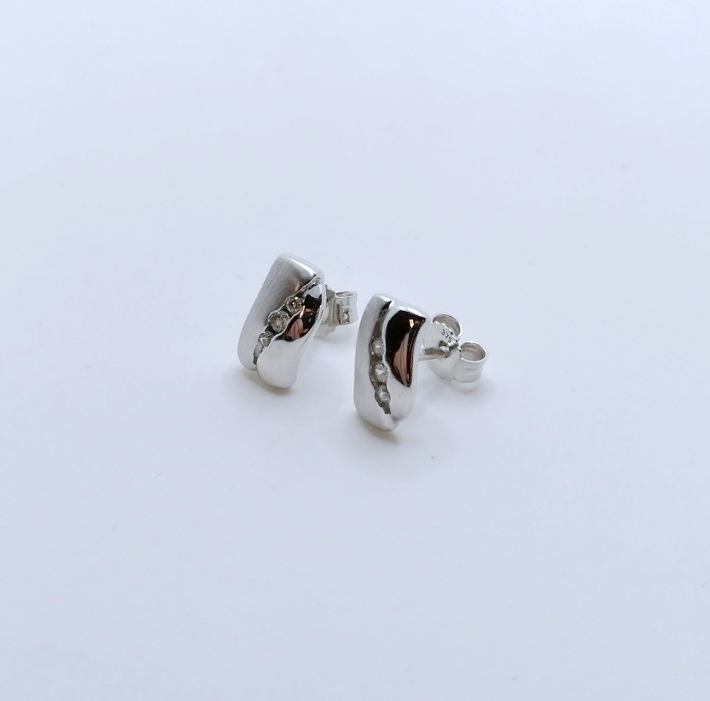 Ohrstecker Weißgold 333er mit Zirkonia