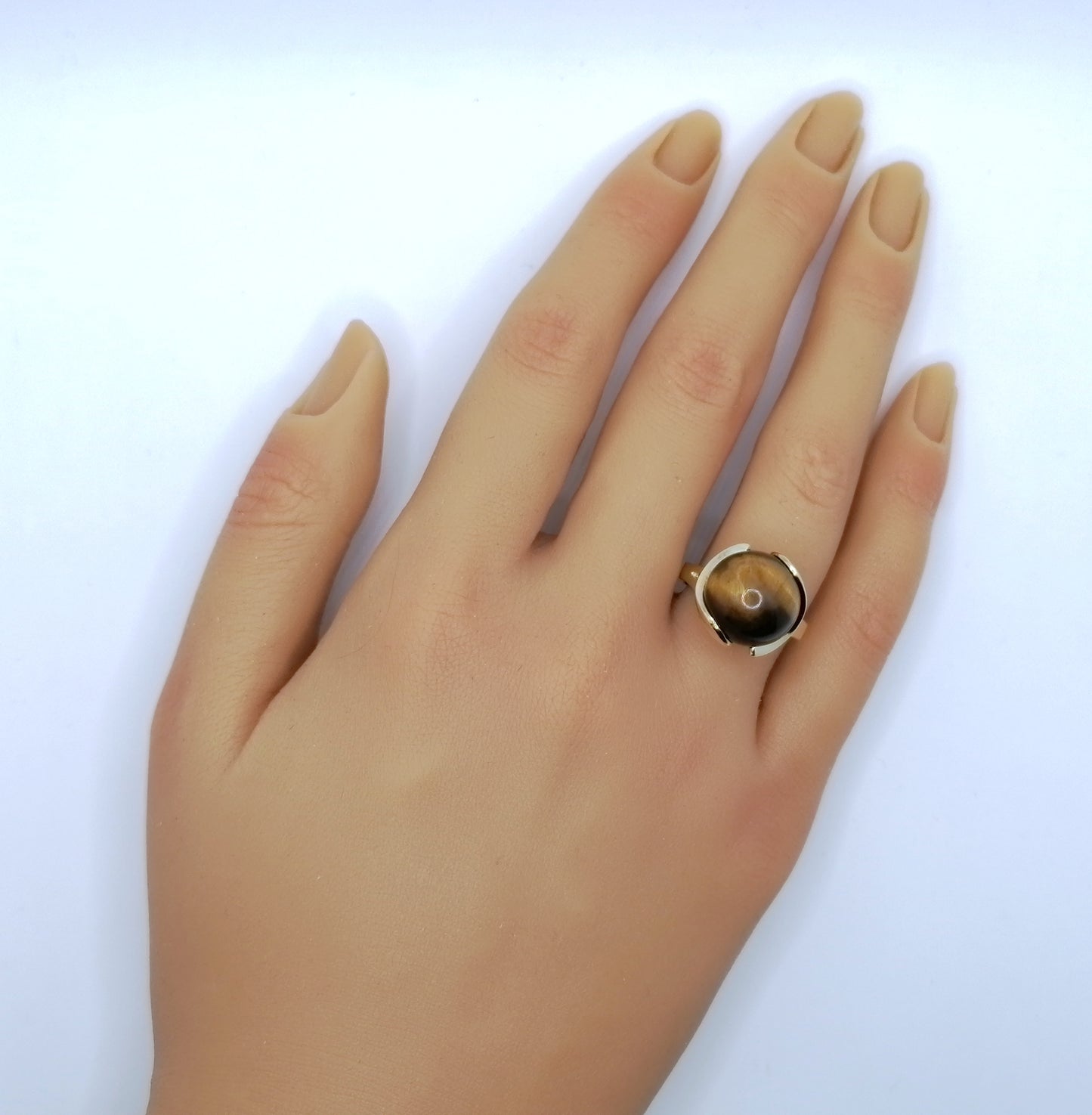 Ring Gold 333er mit Tigerauge Gr. 53