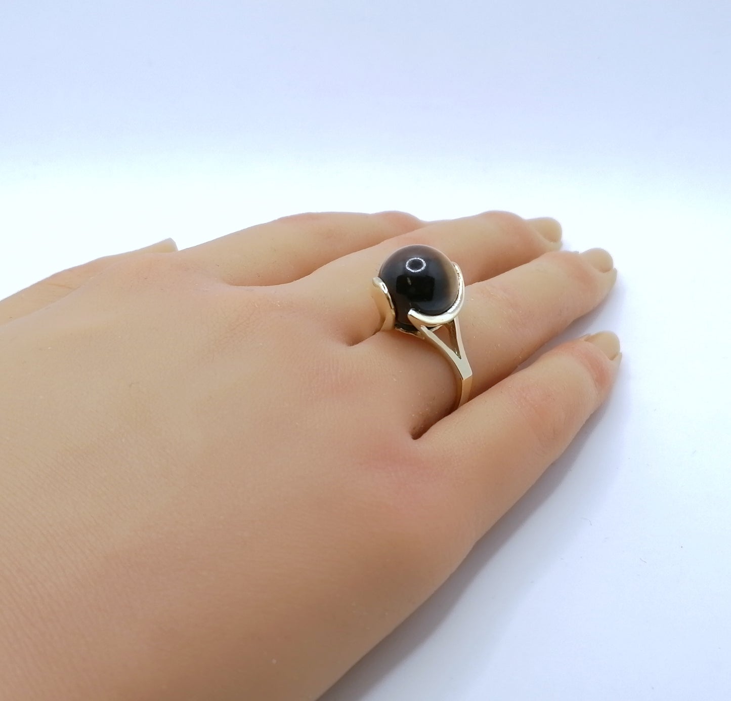 Ring Gold 333er mit Tigerauge Gr. 53