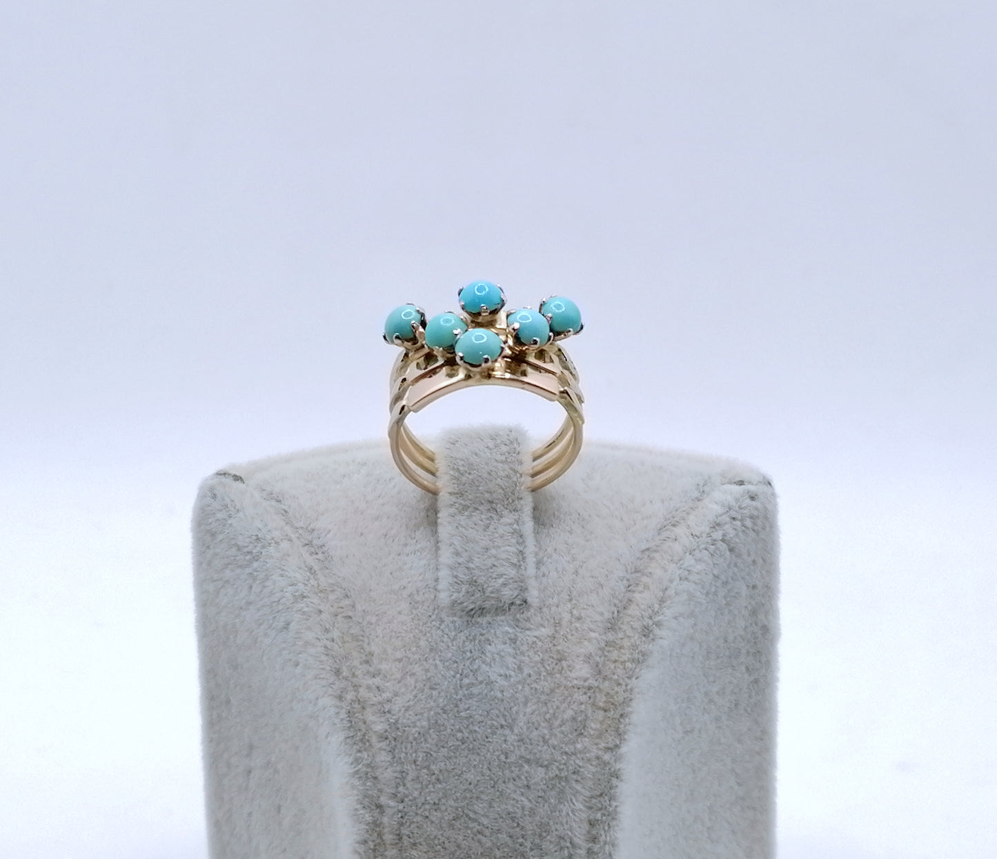 Ring Gold 585er mit Türkissteinen