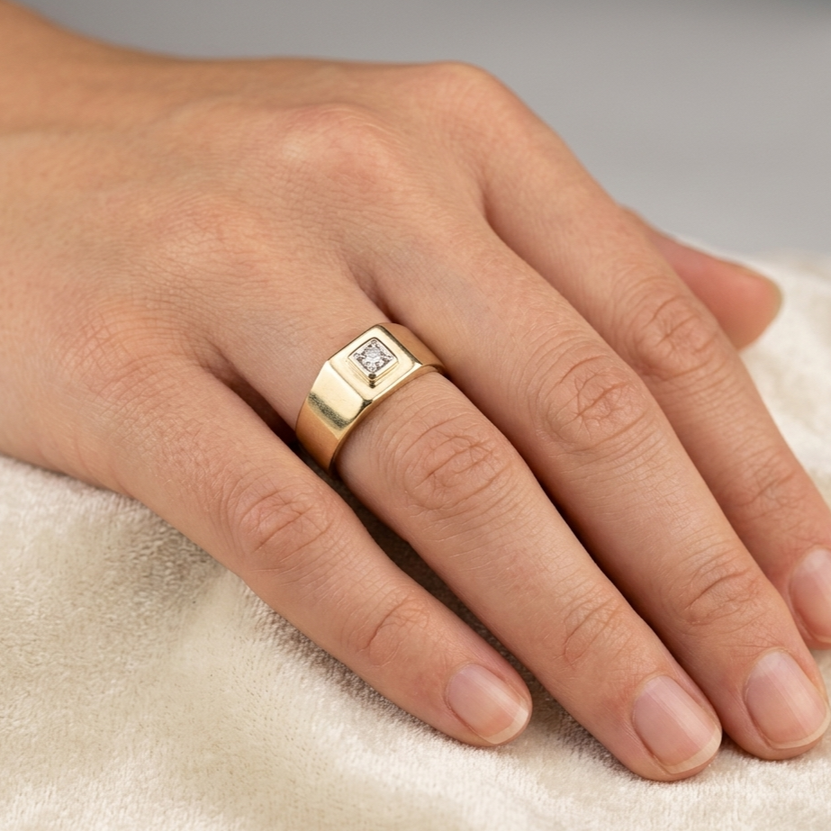 Ring Gold 585er Solitär mit Brillant Gr. 59
