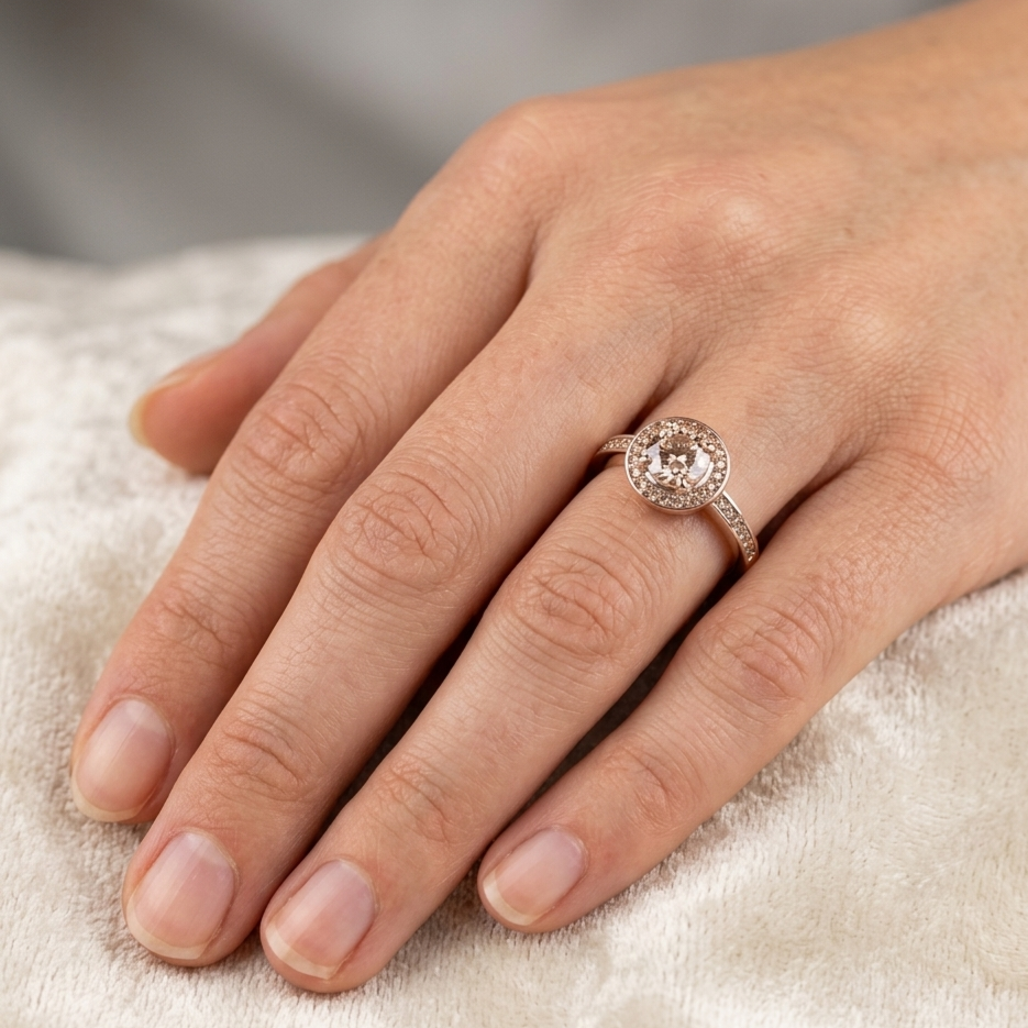 Neuwertiger Gold Damenring, mit Zirkonia, 585er Goldring