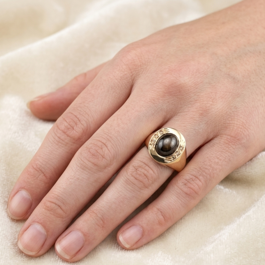 Ring Gold Sogni d'Oro 585er Goldring mit Saphir und Diamanten
