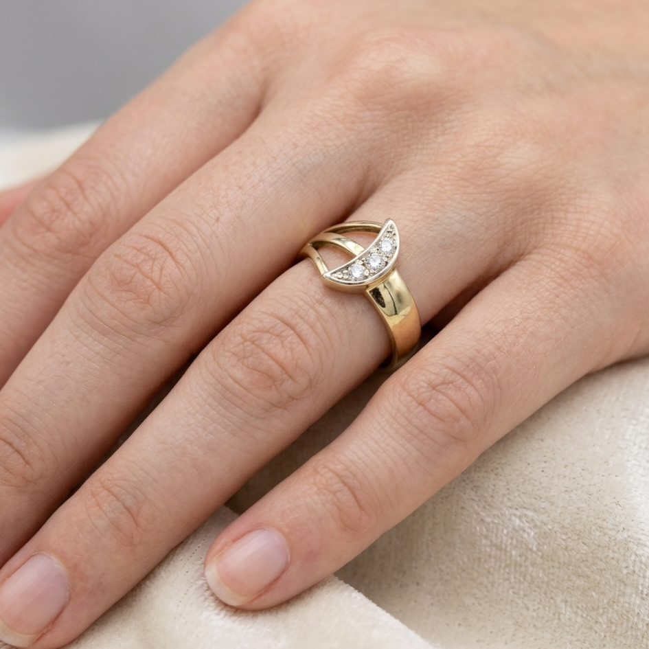 Vintage Brillant Gold 585er Damenring