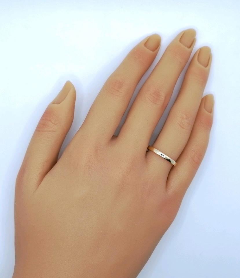 Zarter Gold Bandring, 585er Goldring, Ehering Trauring Gr. 57