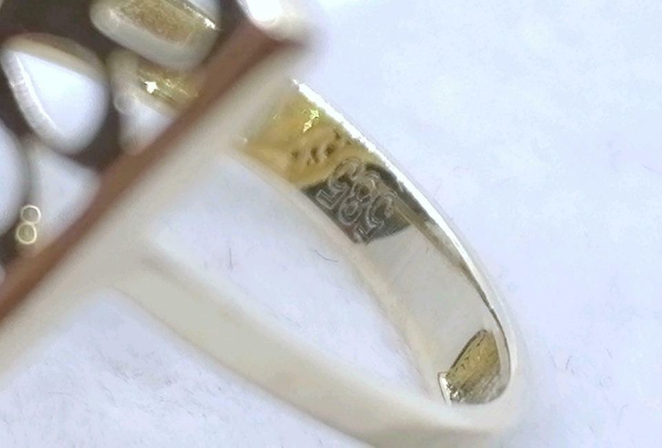 Ring Gold 585er prunkvoll mit Zirkonia Gr. 59