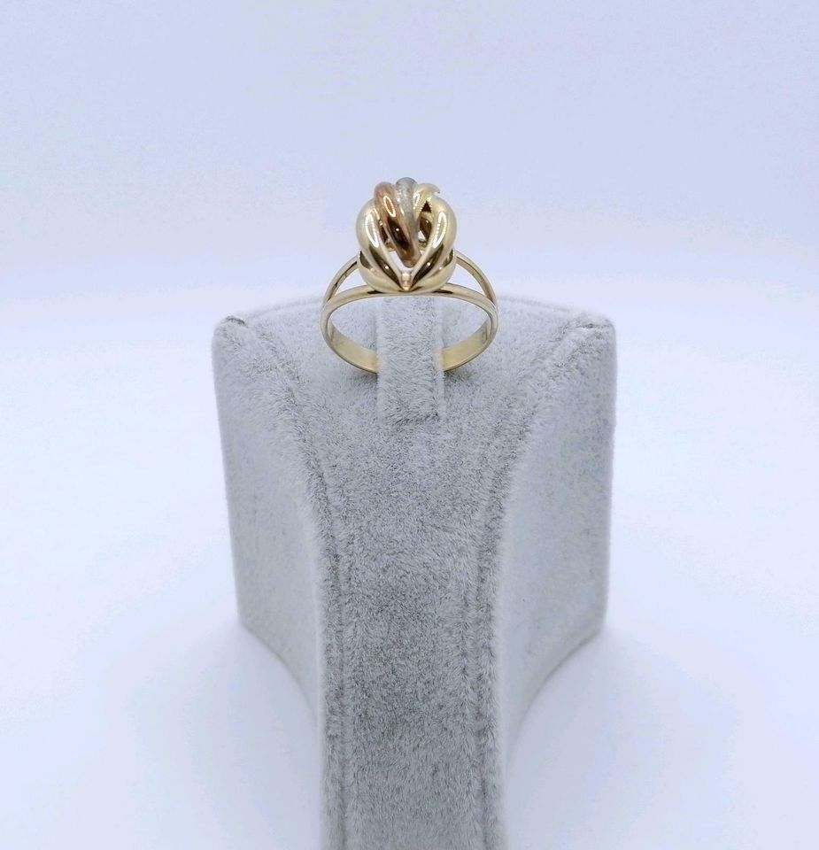 Ring Gold 333er Schleifenring Tricolor