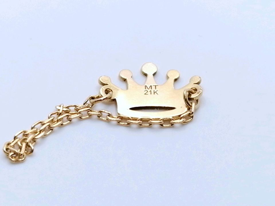 Ring Gold 900er Kettenring Krone