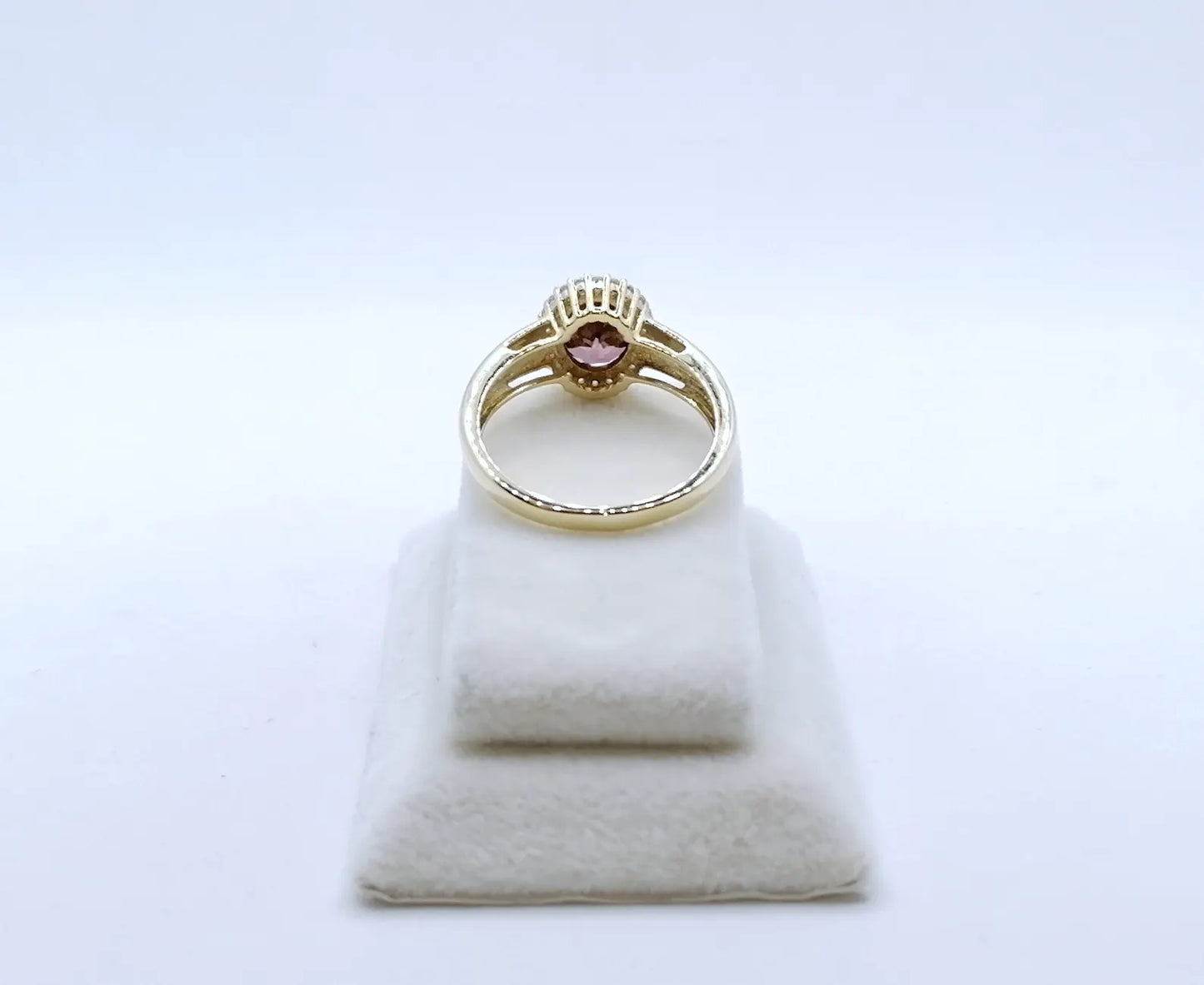 Ring Gold 585er mit Tourmalin Edelstein und Zirkonen Gr. 60