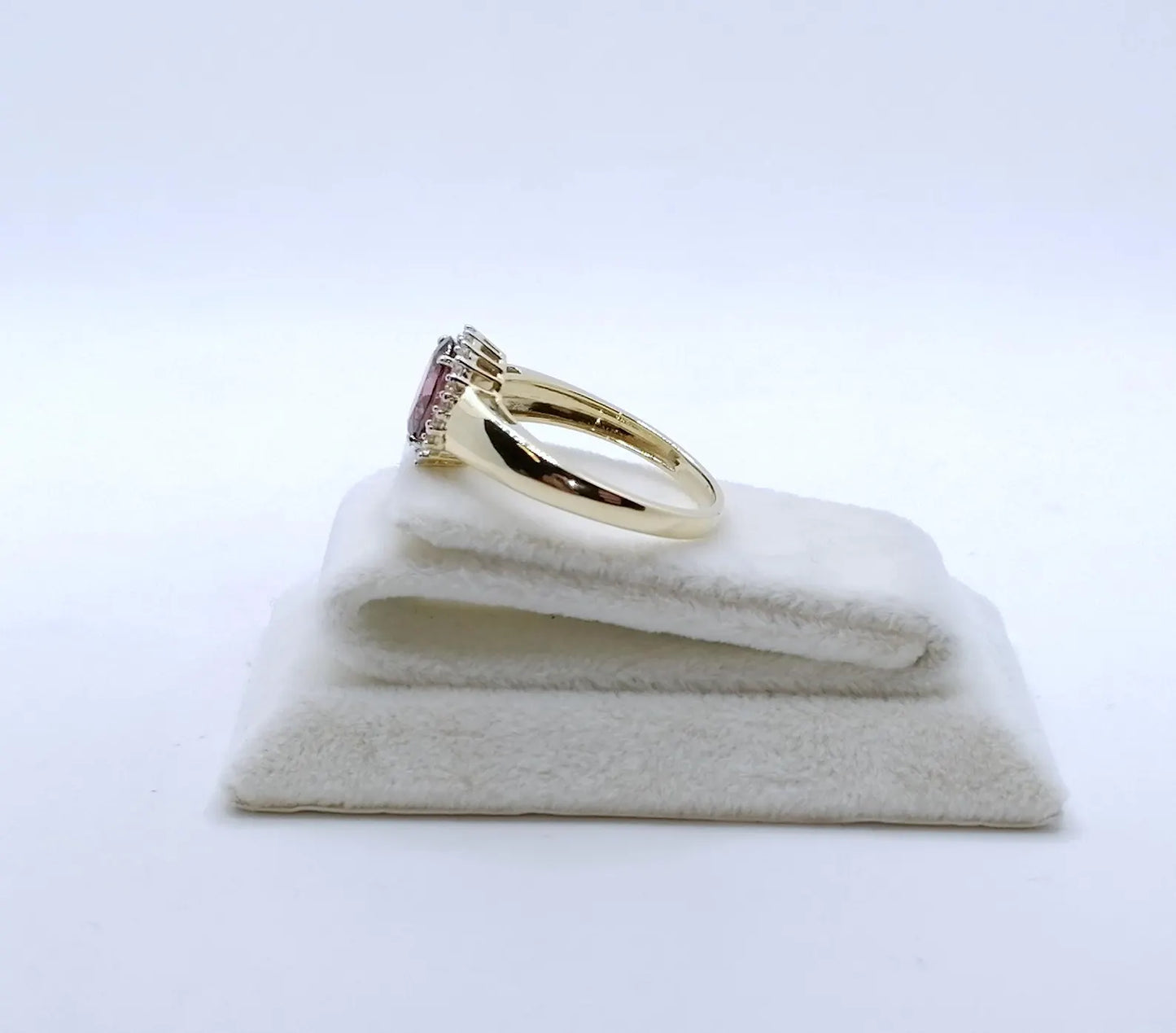 Ring Gold 585er mit Tourmalin Edelstein und Zirkonen Gr. 60