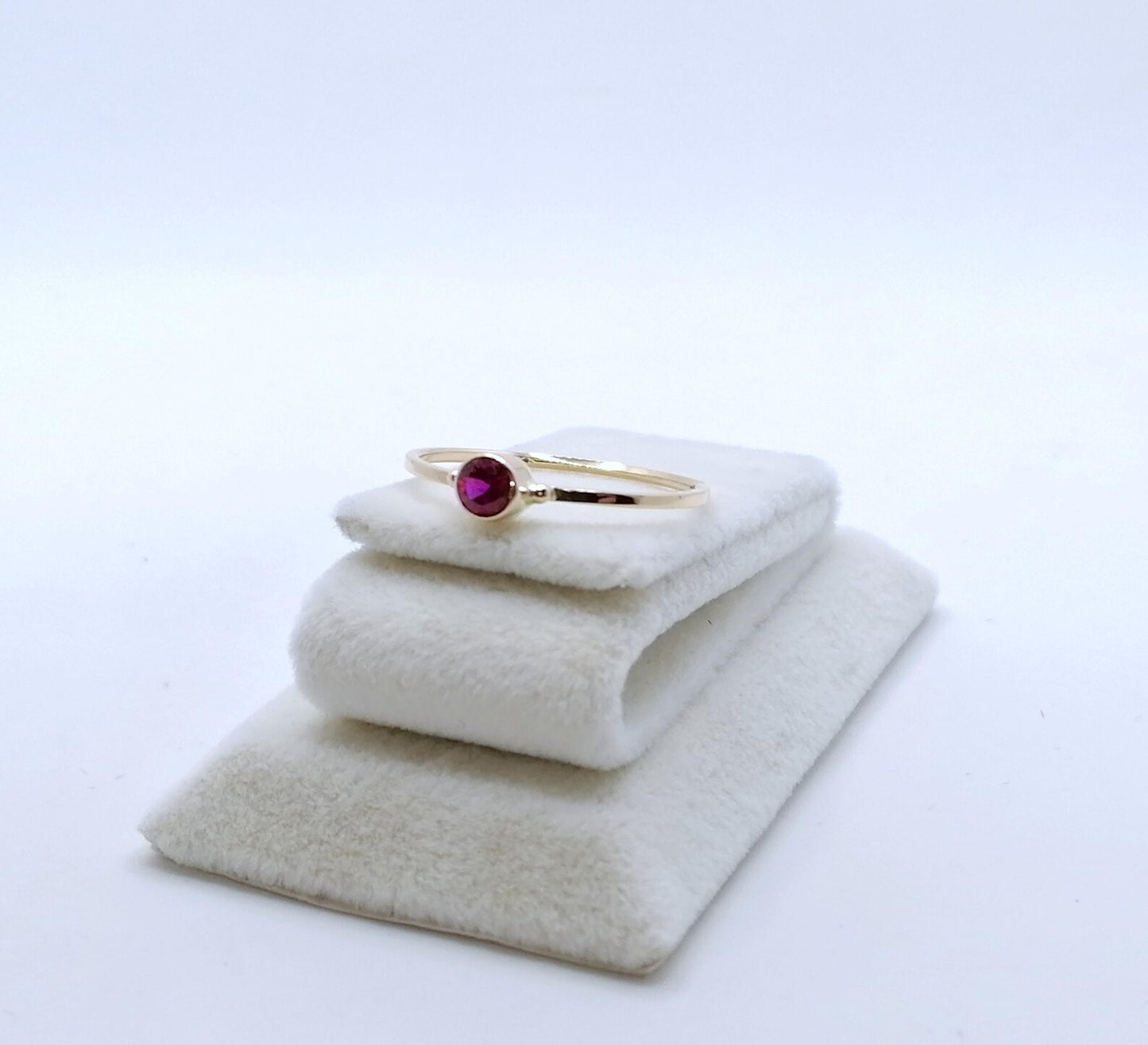 Ring Gold 585er mit Rubin Gr. 60