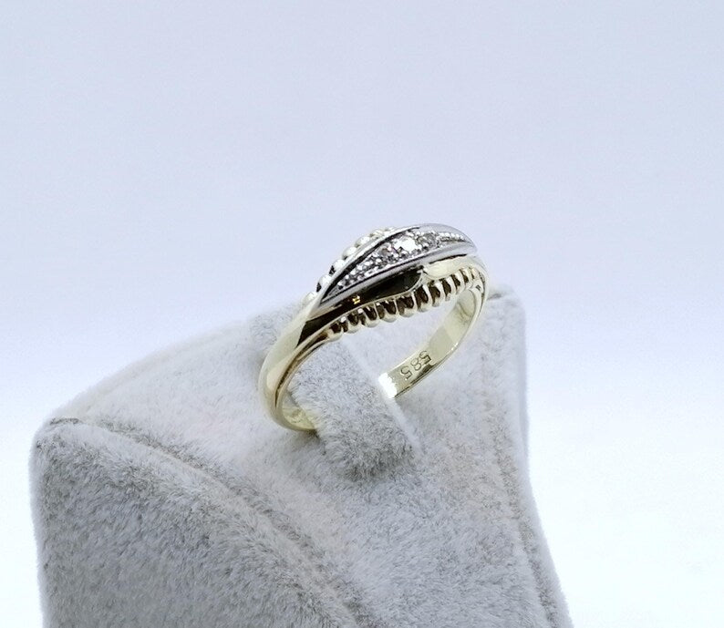 Ring Gold 585er mit funkelnden Brillanten Gr. 63