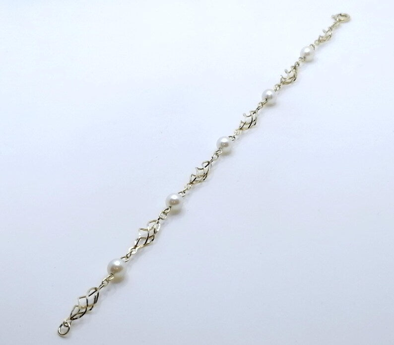 Armband Gold 333er mit Perlen