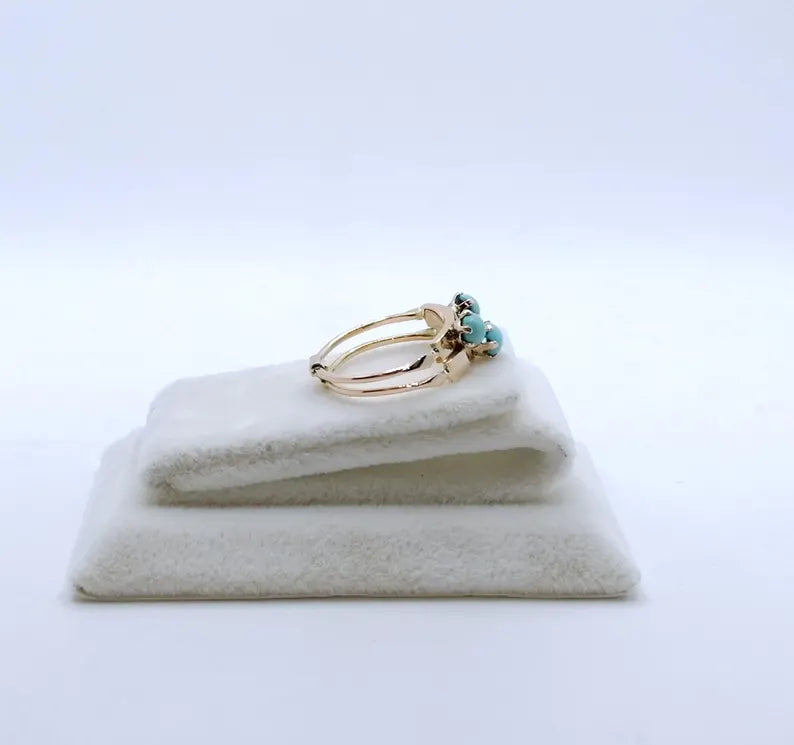 Ring Gold 585er mit Türkissteinen