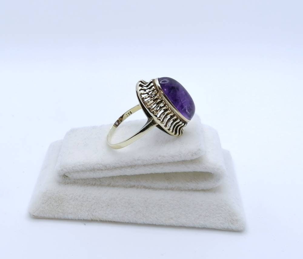 Vintage Amethyst Cabochon Goldring