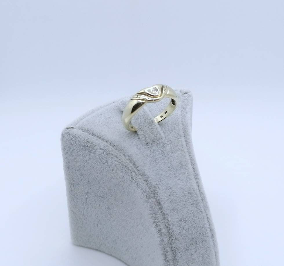 Vintage Ring Gold 585er mit Diamantsplitter