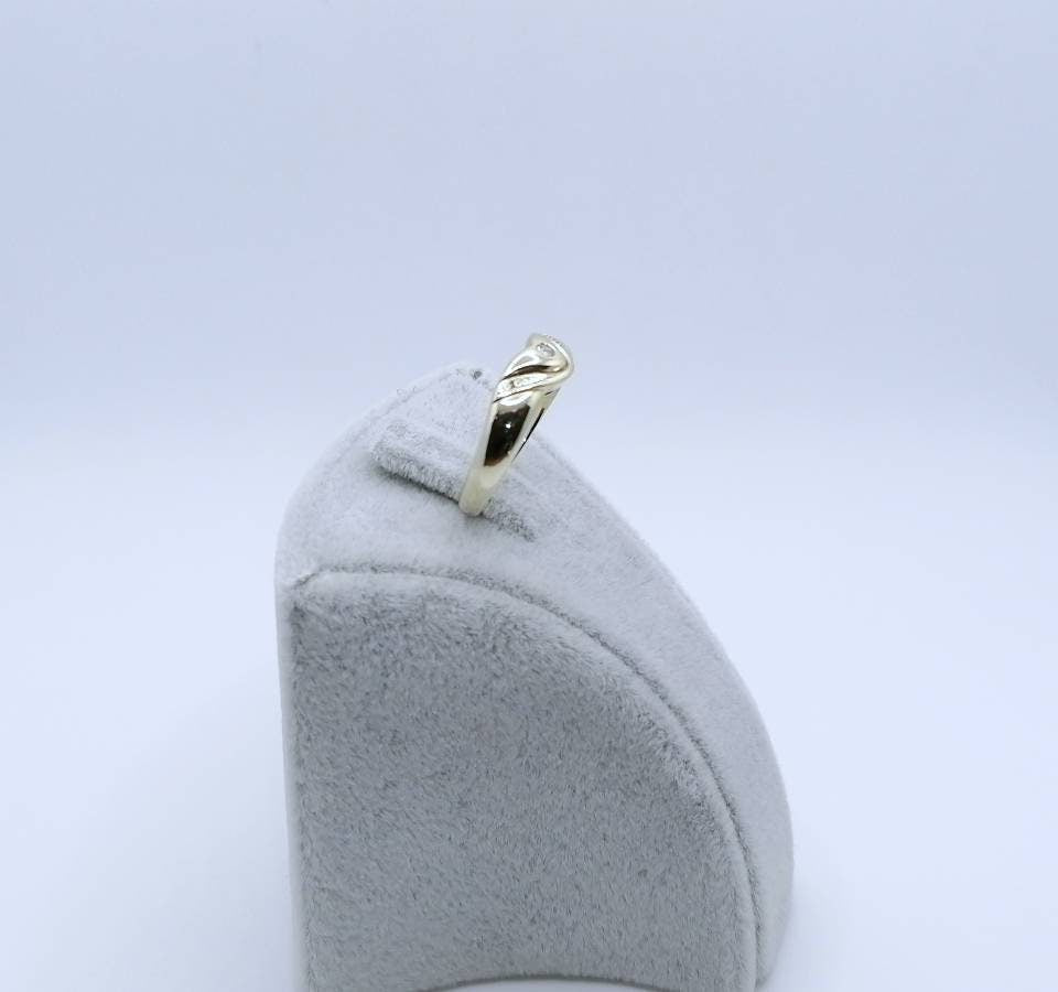 Vintage Ring Gold 585er mit Diamantsplitter
