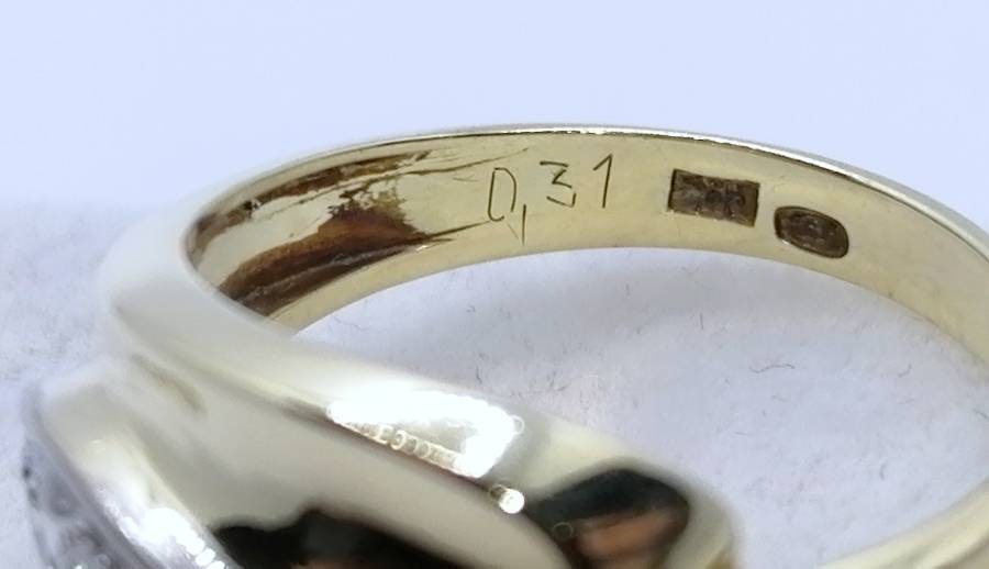 Vintage Goldring 585er mit lupenreinen Brillanten