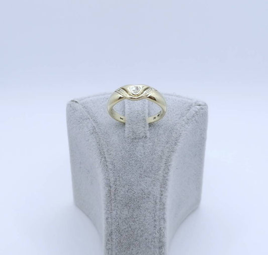 Vintage Ring Gold 585er mit Diamantsplitter