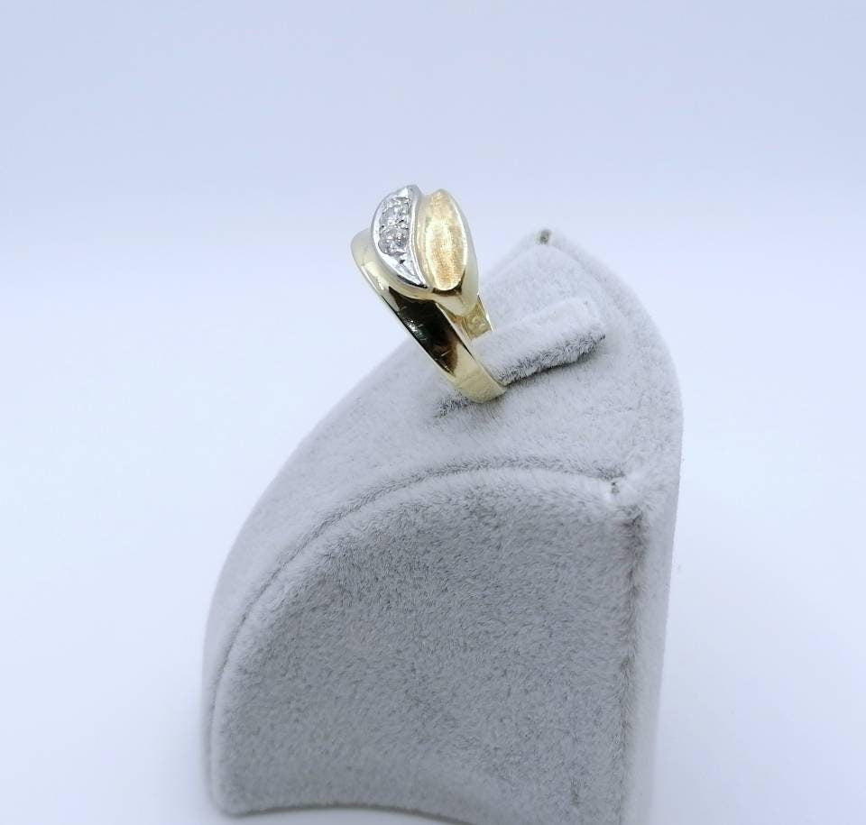 Vintage Goldring 585er mit lupenreinen Brillanten