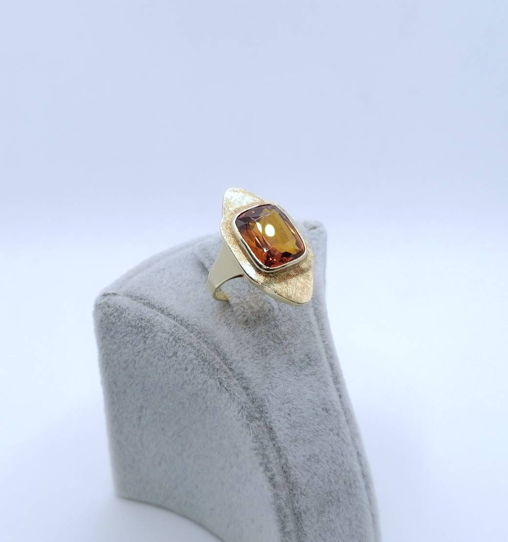 Ring Gold 585er Saphir Edelstein Damenring Vintage