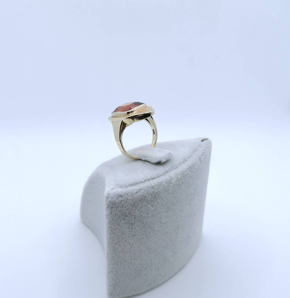 Ring Gold 585er Saphir Edelstein Damenring Vintage