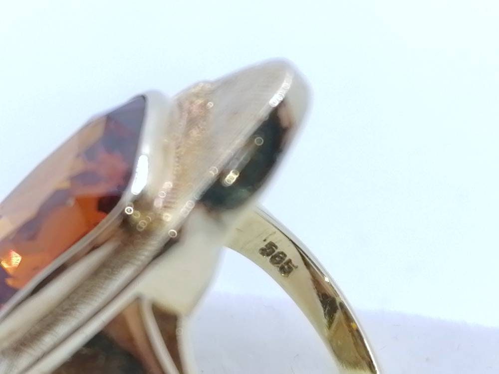 Ring Gold 585er Saphir Edelstein Damenring Vintage