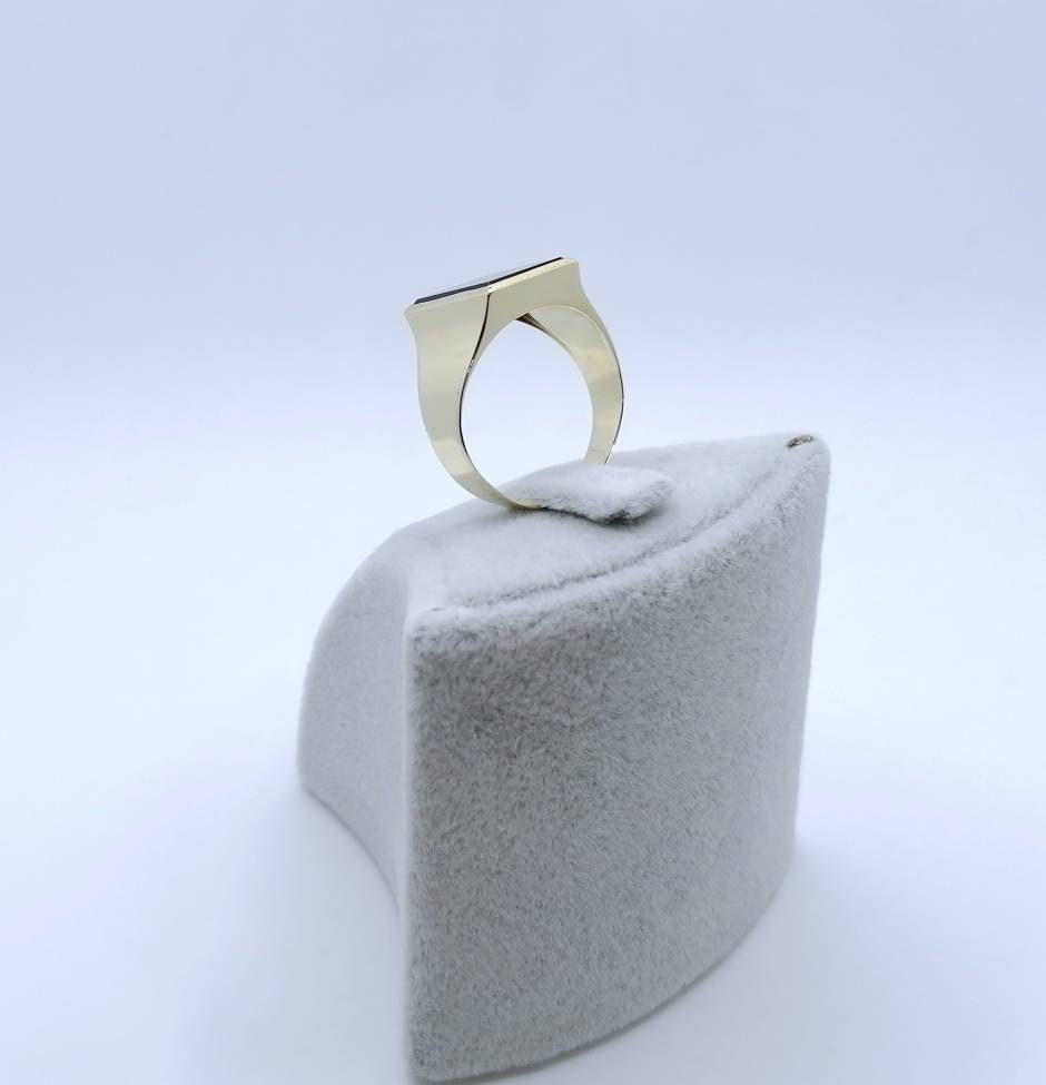 Vintage Gold 583er Onyx Siegelring