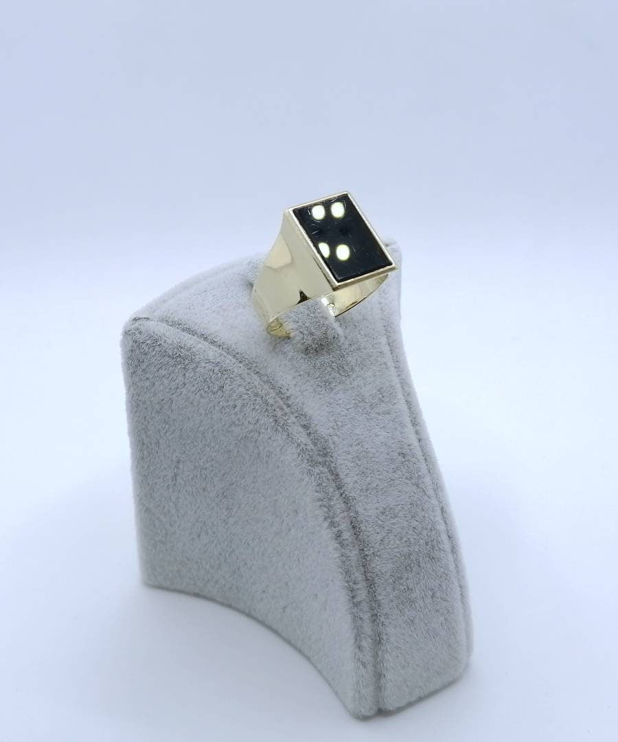 Vintage Gold 583er Onyx Siegelring