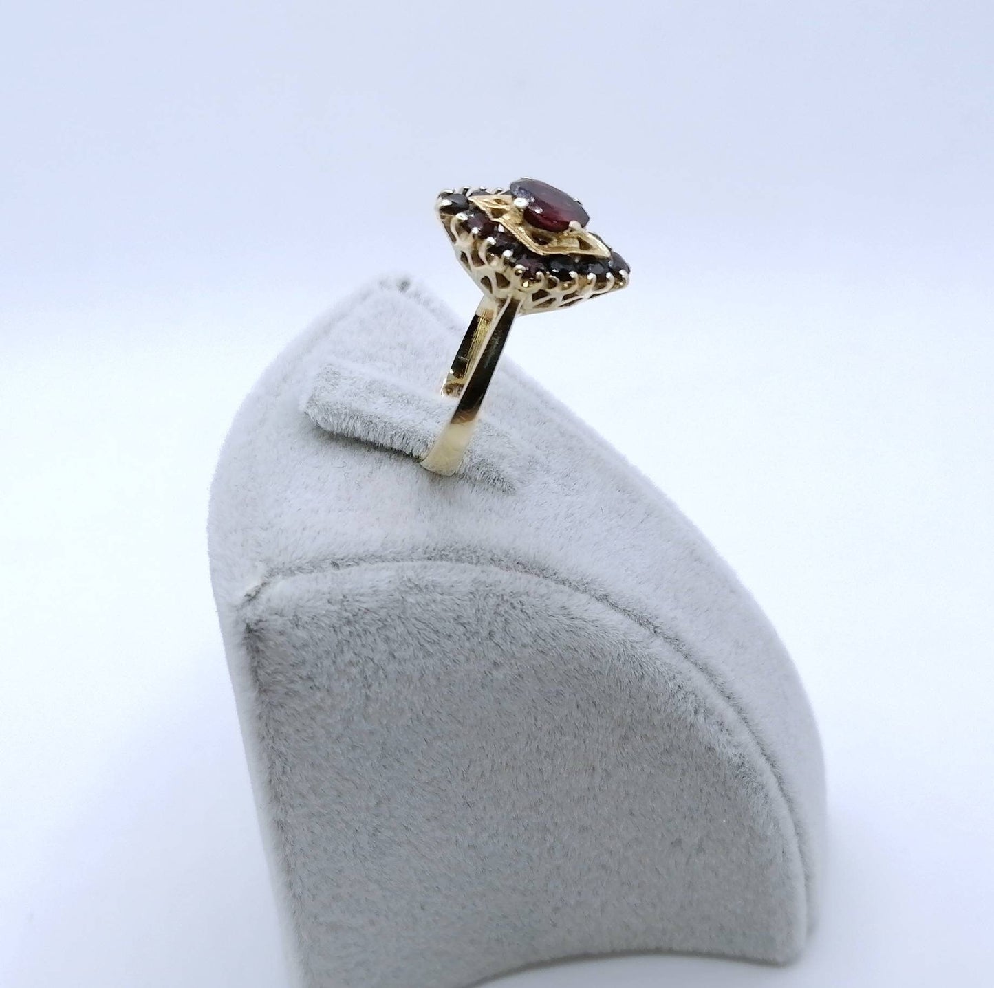 Vintage Granatstein Goldring 585er