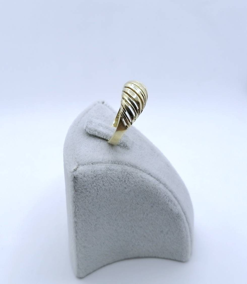 Vintage Kuppel / Croissant Ring 585er Gold