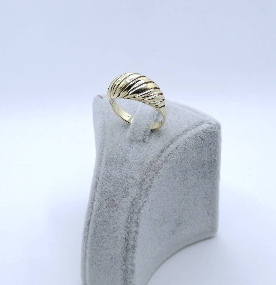Vintage Kuppel / Croissant Ring 585er Gold