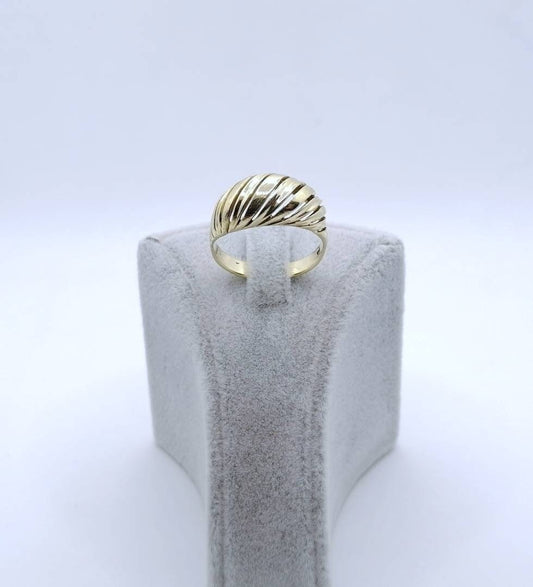 Vintage Kuppel / Croissant Ring 585er Gold