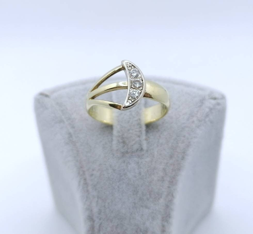 Vintage Brillant Gold 585er Damenring